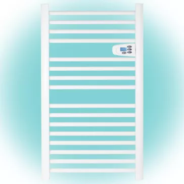   Home FKTW 501 fali elektromos törölközőszárító, 500W, LCD, fehér,elektronikus termosztát