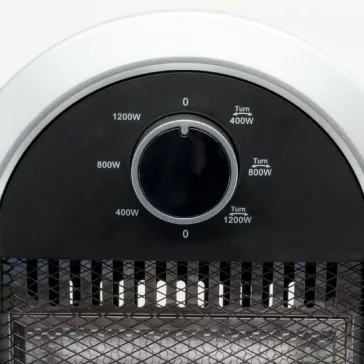   Home FK 231 álló elektromos halogén hősugárzó fűtőtest, 400W/800W/1200W, oszcillálás, IP20 védelem, fekete/ezüst