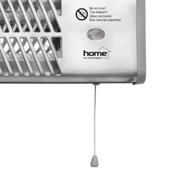   Home FK 24 falra szerelhető elektromos karccsöves fűtőtest, 600W/1200W,  IPX4 védelem, ezüst