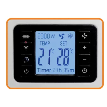   Home FK 350 WIFI szabadon álló SMART konvektor fűtőtest, 1000W/1300W/2300W, távirányító, fagyőr funkció, fehér