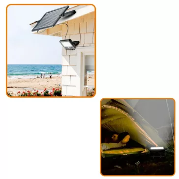   Home FLP 1100 SOLAR, szolárpaneles LED reflektor, PIR mozgásérzékelő, 1100 lm, 6000 K, 7200 mAh