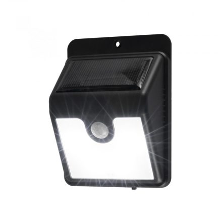 Home Szolárpaneles LED lámpa mozgásérzékelővel, fekete  FLP 1SOLAR