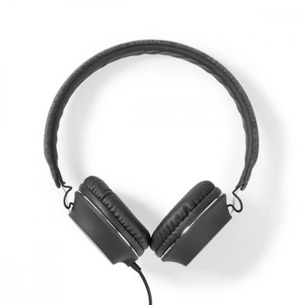 Szövetborítású Vezetékes Fejhallgató | Fülre Illeszkedő | 1,2 m-es Audiokábel | Antracit/Fekete Nedis FSHP100AT