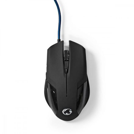Gaming Mouse | Vezetékes | DPI: 1200 / 2400 / 4800 / 7200 dpi | Állítható DPI | Gombok száma: 6 | Programozható gombok | Jobbkezes | 1.50 m | Világítás Nélkül