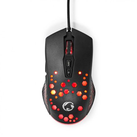Gaming Mouse | Vezetékes | DPI: 800 / 1200 / 2400 / 3200 / 4800 / 7200 dpi | Állítható DPI | Gombok száma: 7 | Programozható gombok | Jobbkezes | 1.50 m | RGB