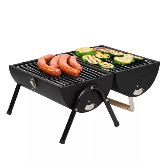 Home GR01 hordozható asztali grill, faszén, faszénbrikett, nyitott vagy zárt fedél, 2 rostély, 2 széntartó rács, 22 cm rostélymagasság asztaltól Home GR01 hordozható asztali grill, faszén, faszénbrikett, nyitott vagy zárt fedél, 2 rostély, 2 széntartó rács, 22 cm rostélymagasság asztaltól