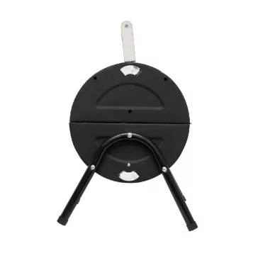   Home GR01 hordozható asztali grill, faszén, faszénbrikett, nyitott vagy zárt fedél, 2 rostély, 2 széntartó rács, 22 cm rostélymagasság asztaltól