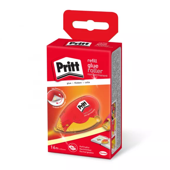 Pritt Compact ragasztóroller non-permanent - utántölthető - méhsejt - 16 m Pritt Compact ragasztóroller non-permanent - utántölthető - méhsejt - 16 m