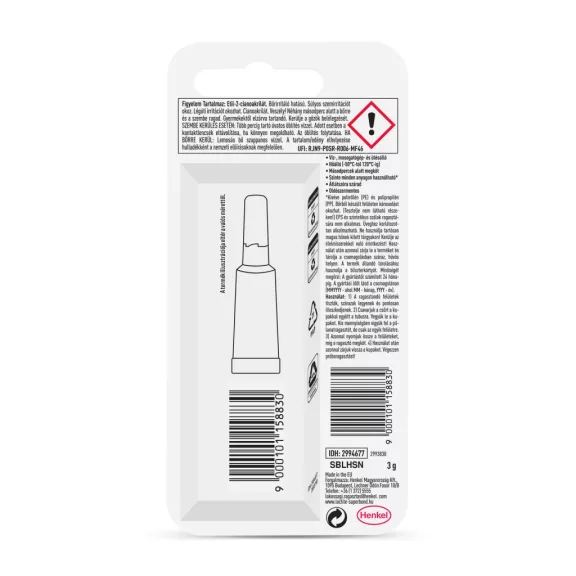 Pillanatragasztó Loctite Super Bond - 3 g Pillanatragasztó Loctite Super Bond - 3 g
