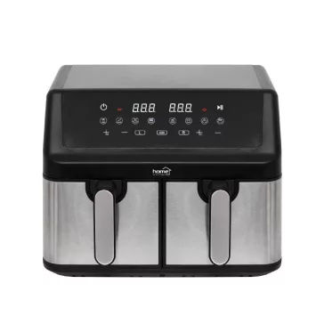   HOME HGAF29 duplakosaras forrólevegős sütő, 2 x 4,5L, 2000 W, digitális vezérlés, 8 féle üzemmód