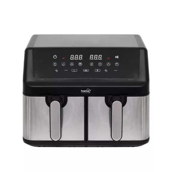 HOME HGAF29 duplakosaras forrólevegős sütő, 2 x 4,5L, 2000 W, digitális vezérlés, 8 féle üzemmód
