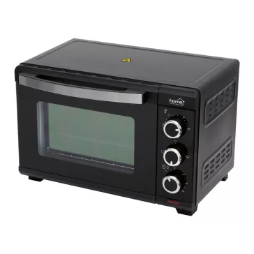   HOME HGMS19 mini sütő, 1280 W, max. 230 °C, 19 literes, időzítő, hőszigetelt burkolat, üveg ajtó