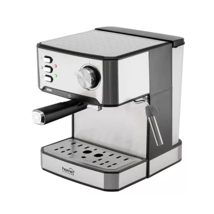 HOME HGPR15 presszókávé főző, 15bar, inox, tejhabosítás, elektronikus vezérlés, automatikus kikapcsolás