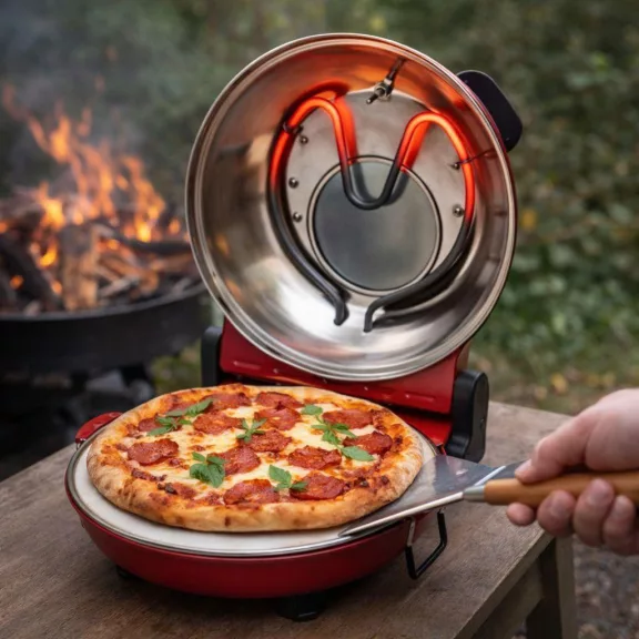 HOME HGPZ30 elektromos pizzasütő, 1200W, max. 430 °C, mechanikus hőmérő, pizzakő, duplafalú ablak, alsó/felső sütés HOME HGPZ30 elektromos pizzasütő, 1200W, max. 430 °C, mechanikus hőmérő, pizzakő, duplafalú ablak, alsó/felső sütés