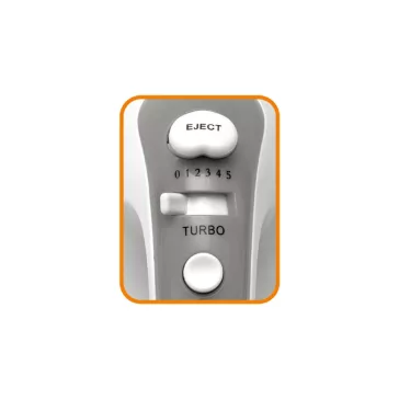   Home HG KM 18 kézi mixer, teljesítmény 250 W, 5 sebességfokozat, TURBO fokozat, habverő és dagasztó karok, fehér