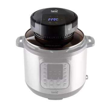   Home HG LS 1000 forró levegős sütőfedél, teljesítmény 1000 W, 45 °C – 220 °C-ig állítható hőmérséklet, max. ∅24 cm edényméret