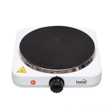   Home HG R 01WH hordozható elektromos főzőlap, teljesítmény: 1500 W, ∅18 cm főzőfelület, zománcozott készülékház, fehér