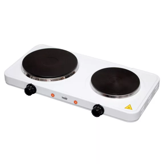Home HG R 02WH hordozható elektromos főzőlap, dupla, teljesítmény 1000 W + 1500 W, ∅15 cm + ∅18 cm főzőfelület, zománcozott készülékház, fehér Home HG R 02WH hordozható elektromos főzőlap, dupla, teljesítmény 1000 W + 1500 W, ∅15 cm + ∅18 cm főzőfelület, zománcozott készülékház, fehér