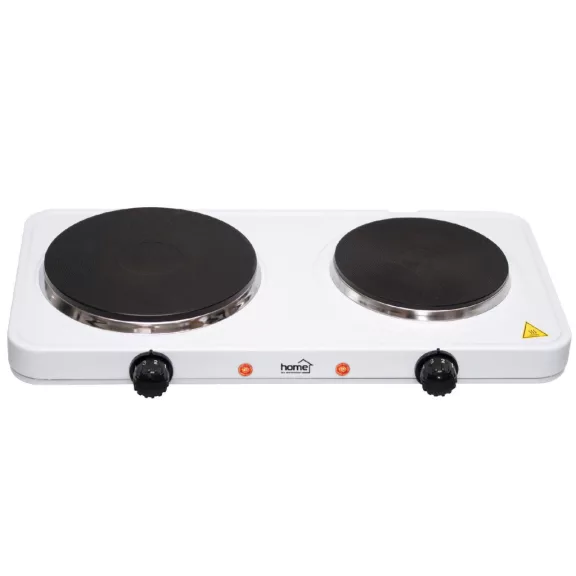 Home HG R 02WH hordozható elektromos főzőlap, dupla, teljesítmény 1000 W + 1500 W, ∅15 cm + ∅18 cm főzőfelület, zománcozott készülékház, fehér Home HG R 02WH hordozható elektromos főzőlap, dupla, teljesítmény 1000 W + 1500 W, ∅15 cm + ∅18 cm főzőfelület, zománcozott készülékház, fehér