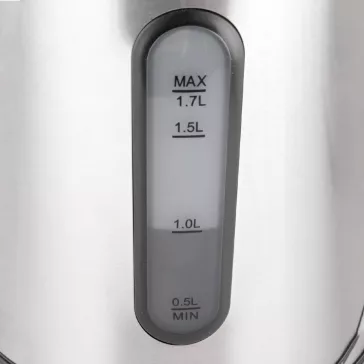  Home HG VF 04 vízforraló, teljesítmény 2000 W, 1,7 literes víztartály, 360°-ban forgatható állvány, rejtett fűtőszál, duplafalú