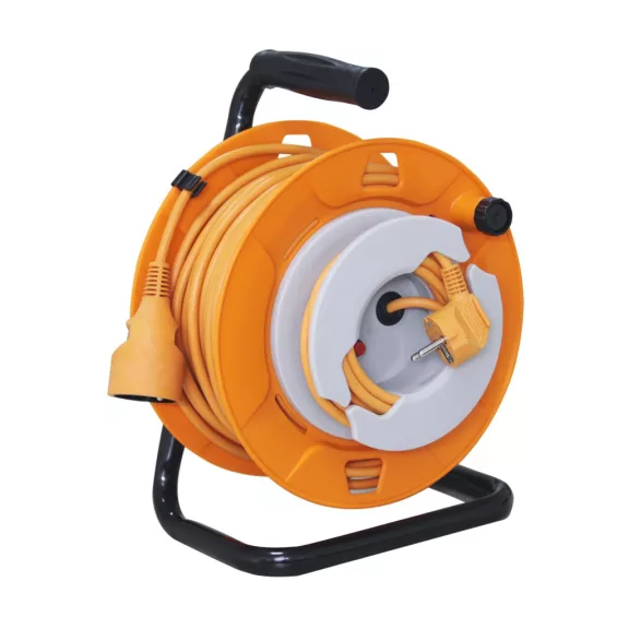 Home HJR 24-30 kábeldob, 27 + 3 m, IP20 kivitel, H05VV-F 3G1,0 mm2 kábel, védőkapcsoló, max. 2300 W, fém talp Home HJR 24-30 kábeldob, 27 + 3 m, IP20 kivitel, H05VV-F 3G1,0 mm2 kábel, védőkapcsoló, max. 2300 W, fém talp