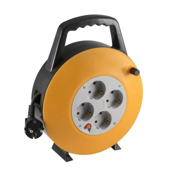 Home HJR 3-10 kábeldob, 10 m, IP20 kivitel, műanyag tartó, H05VV-F 3G1,0 mm2 kábel, max. 2300 W, védőkapcsoló, 4 védőérintkezős aljzat Home HJR 3-10 kábeldob, 10 m, IP20 kivitel, műanyag tartó, H05VV-F 3G1,0 mm2 kábel, max. 2300 W, védőkapcsoló, 4 védőérintkezős aljzat