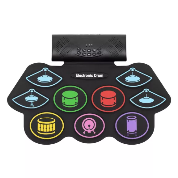 Home HRD1 feltekerhető dobszett, 7 választható ritmus és 10 demó dal, dobolás felvétele és visszajátszása, Bluetooth funkció Home HRD1 feltekerhető dobszett, 7 választható ritmus és 10 demó dal, dobolás felvétele és visszajátszása, Bluetooth funkció