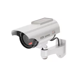   HOME HSK160 kültéri napelemes álkamera, villogó piros LED, körbe forgatható, egyszerű felszerelés, akkumulátoros tápellátás opció, élethű kamera megjelenés, IP44