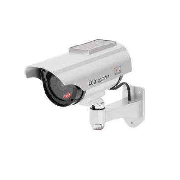   HOME HSK160 kültéri napelemes álkamera, villogó piros LED, körbe forgatható, egyszerű felszerelés, akkumulátoros tápellátás opció, élethű kamera megjelenés, IP44