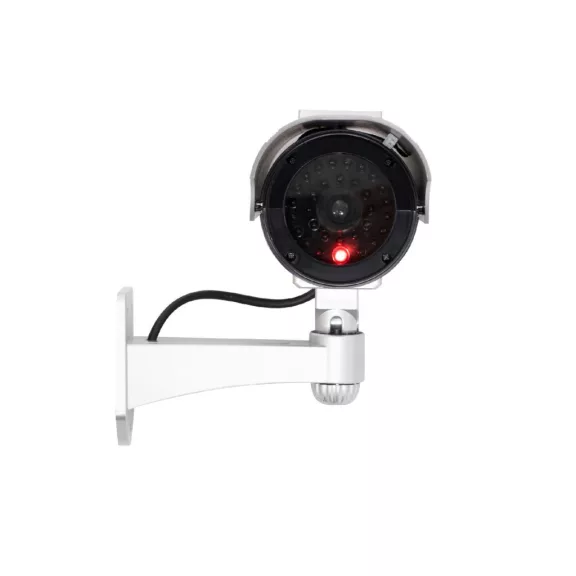 HOME HSK160 kültéri napelemes álkamera, villogó piros LED, körbe forgatható, egyszerű felszerelés, akkumulátoros tápellátás opció, élethű kamera megjelenés, IP44