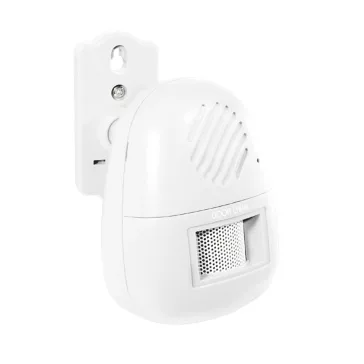   Home HS 11 belépésjelző fali tartóval, 120°-ban állítható, állítható hangerő, hálózati adapter csatlakoztatási lehetőség, elemes tápellátás
