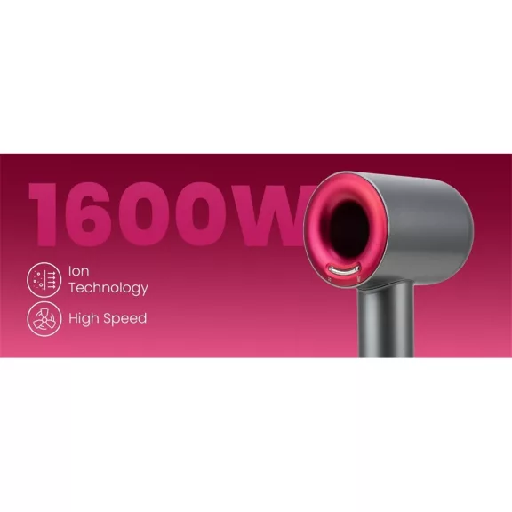 Humanas HD-AT01 Air Touch luxus hajszárító, 1600W, 3 diffúzor, LED kijelzés, 3 teljesítmény és 4 hőmérséklet fokozat