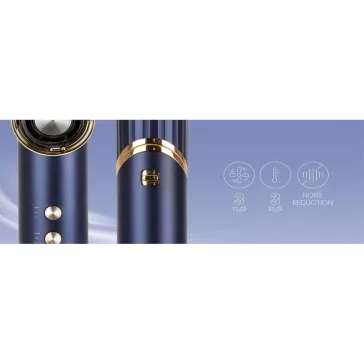   Humanas HD-AT02 Air Touch 2 in 1 luxus hajszárító + hajsütővas, 1000W, 3 teljesítmény 4 hőmérséklet fokazat, 5 feltét