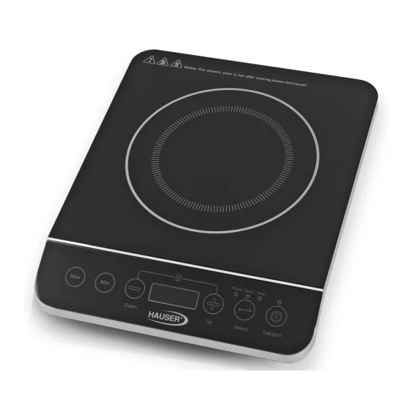 HAUSER IC-2014 indukciós főzőlap, 2000 W, üvegkerámia, LCD kijelző, max. 240 °C, időzítő, gyerekzár, fekete színű HAUSER IC-2014 indukciós főzőlap, 2000 W, üvegkerámia, LCD kijelző, max. 240 °C, időzítő, gyerekzár, fekete színű