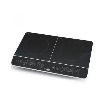   HAUSER IC-2214 indukciós főzőlap, 3500 W, 2 főzőlap, üvegkerámia, LCD kijelző, max. 240 °C, időzítő, gyerekzár, fekete színű