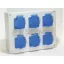 SZERELT IPARI DOBOZ (JG+TP) 231X182X85MM - 6X(2P+F) 