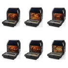 NEDIS  forrólevegős sütő, űrtartalom: 12 L, időzítő: 60 perc, digitális, teljesítmény: 1500W, 9 programos