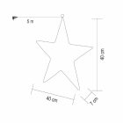 Home KAD40 csillag fém dekoráció, 320db melegfehér micro LED, fém kivitel, 5m tápkábel, adapteres tápellátás, beltéri kivitel