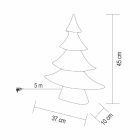 Home KAD45 fém fenyő dekoráció, 160db melegfehér micro LED, 5 m tápvezeték, adapteres tápellátás, beltéri kivitel