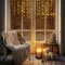 HOME KAF50DLEDWW DOT LED-es fényfüggöny, 50db melegfehér DOT LED, 81cm, állófényű, adapteres tápellátás, beltéri kivitel