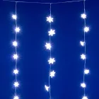 HOME KAF50WH LED-es hópehely fényfüggöny, 1,35 m, 50 db hidegfehér LED, hálózati tápellátás, beltéri kivitel