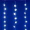 HOME KAF50WH LED-es hópehely fényfüggöny, 1,35 m, 50 db hidegfehér LED, hálózati tápellátás, beltéri kivitel