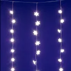 HOME KAF50WW LED-es hópehely fényfüggöny, 1,35 m, 50 db melegfehér LED, hálózati tápellátás, beltéri kivitel