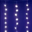 HOME KAF50WW LED-es hópehely fényfüggöny, 1,35 m, 50 db melegfehér LED, hálózati tápellátás, beltéri kivitel