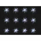 Home KAF 48L LED-es csillag fényfüggöny, 1,5x1 m / 48 db hidegfehér LED csillag figurákban, átlátszó vezeték, hálózati adapter, beltéri kivitel