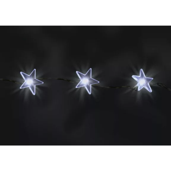 Home KAF 48L LED-es csillag fényfüggöny, 1,5x1 m / 48 db hidegfehér LED csillag figurákban, átlátszó vezeték, hálózati adapter, beltéri kivitel Home KAF 48L LED-es csillag fényfüggöny, 1,5x1 m / 48 db hidegfehér LED csillag figurákban, átlátszó vezeték, hálózati adapter, beltéri kivitel