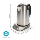 Nedis smartlife vízforraló, Android™ / IOS, hőmérséklet kijelző, 1.7l, 360°-ban elforgatható, 2200W, KAWK8000WIFI