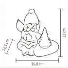 Home KDC 13 LED-es kerámia angyal figura, 1 db LED, fenyőfa