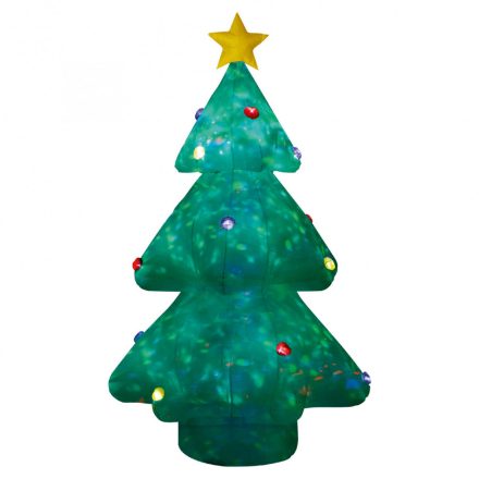 Home KD 240 K felfújható karácsonyfa, LED projektor, villogó LED, beépített ventilátor, 6 db leszúró, kültéri, beltéri