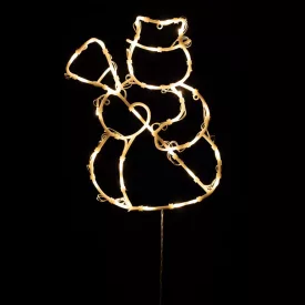   HOME KID507BWW hóember ablakdísz, 35 db melegfehér LED, időzítő, elemes, beltéri kivitel